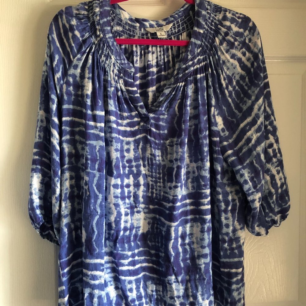 Croft & Barrow XL Blue Lightweight Boho Tunic